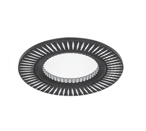 Светильник точечный встраиваемый Aluminium AL014 Круг. Черный/Хром, Gu5.3  AL014  Gauss