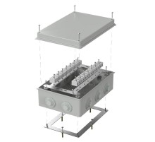 Коробка огнестойкая для о/п 40-0330-FR10.0-28 Е15-Е120 RAL7035 260х175х90 (7 шт/кор) серая  40-0330-7035-FR10.0-28  Промрукав