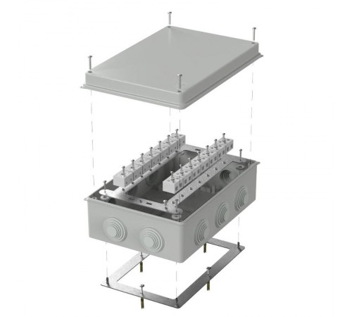 Коробка огнестойкая для о/п 40-0330-FR10.0-28 Е15-Е120 RAL7035 260х175х90 (7 шт/кор) серая  40-0330-7035-FR10.0-28  Промрукав