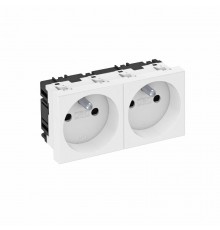 Розетка двойная 0° франц. стандарт 250 В, 16A (белый) (STD-F0 RW2)  6120172  OBO Bettermann