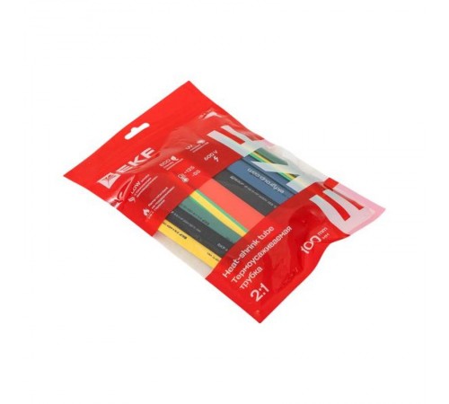 Набор ТУТ нг: 7 цветов по 5шт. Разного диаметра (4/2; 6/3; 8/4; 10/5; 12/6) 100мм. EKF PROxima  tut-n-4-r  EKF