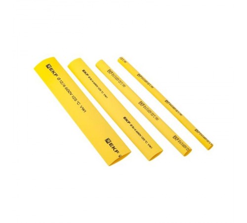 Набор ТУТ нг: 7 цветов по 5шт. Разного диаметра (4/2; 6/3; 8/4; 10/5; 12/6) 100мм. EKF PROxima  tut-n-4-r  EKF