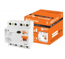 Выключатель дифференциальный (УЗО) ВД1-63 4п 32А 30мА тип A  SQ0203-0086  TDM