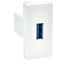 PRIMER РКЮ-10-00-П Розетка USB A 3.0 (1 мод.) бел.  PR-KK40D-RU-0-1-A3-K01  IEK