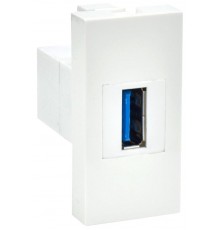 PRIMER РКЮ-10-00-П Розетка USB A 3.0 (1 мод.) бел.  PR-KK40D-RU-0-1-A3-K01  IEK