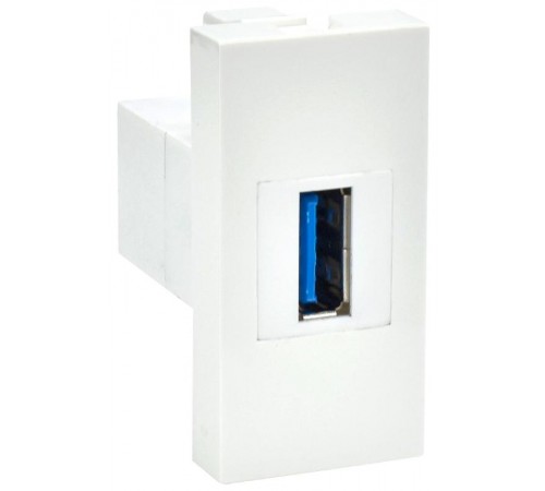PRIMER РКЮ-10-00-П Розетка USB A 3.0 (1 мод.) бел.  PR-KK40D-RU-0-1-A3-K01  IEK