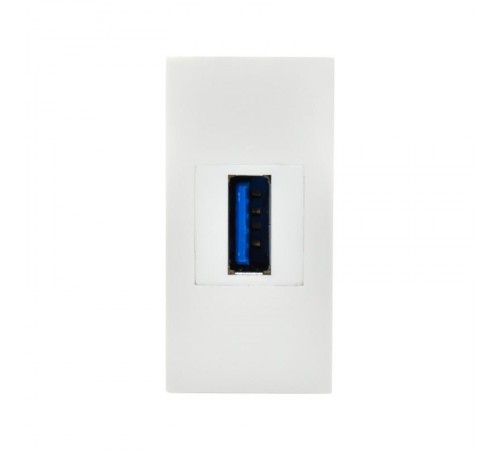 PRIMER РКЮ-10-00-П Розетка USB A 3.0 (1 мод.) бел.  PR-KK40D-RU-0-1-A3-K01  IEK