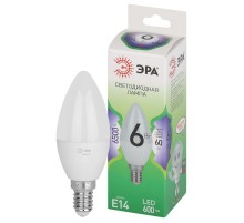 Лампа светодиодная  GREEN LINE LED B35-6W-865-E14 GL E14 6 Вт свеча холодный свет  Б0067124  ЭРА