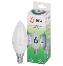 Лампа светодиодная  GREEN LINE LED B35-6W-865-E14 GL E14 6 Вт свеча холодный свет  Б0067124  ЭРА