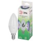 Лампа светодиодная  GREEN LINE LED B35-6W-865-E14 GL E14 6 Вт свеча холодный свет  Б0067124  ЭРА