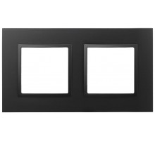Рамка для розеток и выключателей Elegance 14-5012-05 Classic, на 2 поста, антрацит  Б0060580  ЭРА