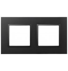 Рамка для розеток и выключателей Elegance 14-5012-05 Classic, на 2 поста, антрацит  Б0060580  ЭРА