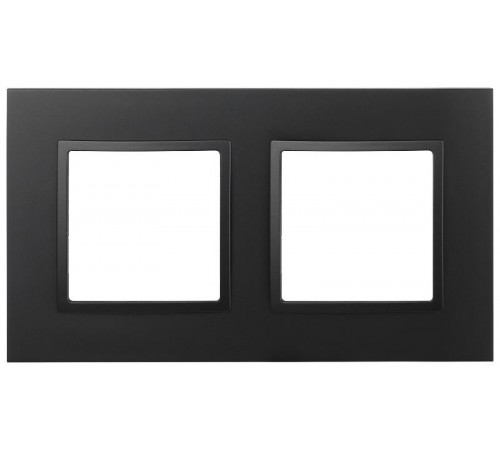 Рамка для розеток и выключателей Elegance 14-5012-05 Classic, на 2 поста, антрацит  Б0060580  ЭРА