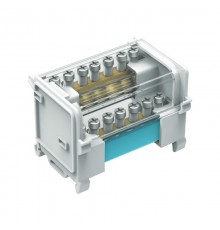 Блок распределительный на DIN рейку 2р 100А 5х6мм 2х7.5мм.  BD10072  DKC