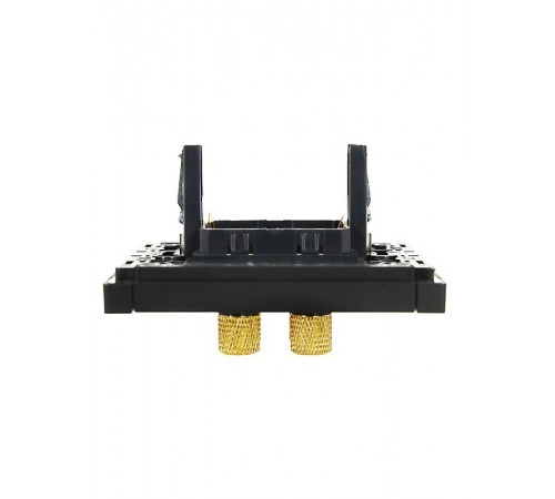 FORTE&PIANO Аудиорозетка 4-местная FP139 черный  FP-S40-K02  IEK