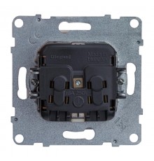 SUNO Силовая розетка 2К+З 16А 250В с защитными шторками. Винтовые зажимы. Цвет "Белый"  721124  Legrand