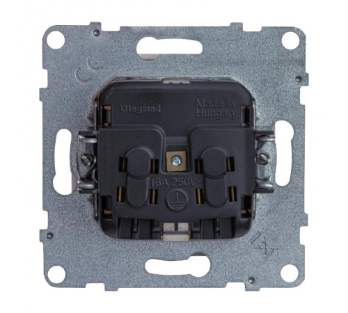 SUNO Силовая розетка 2К+З 16А 250В с защитными шторками. Винтовые зажимы. Цвет "Белый"  721124  Legrand