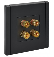 FORTE&PIANO Аудиорозетка 4-местная FP139 черный  FP-S40-K02  IEK