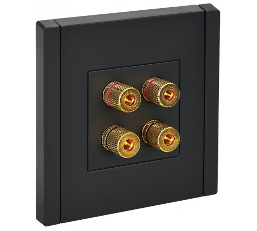 FORTE&PIANO Аудиорозетка 4-местная FP139 черный  FP-S40-K02  IEK