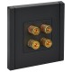 FORTE&PIANO Аудиорозетка 4-местная FP139 черный  FP-S40-K02  IEK