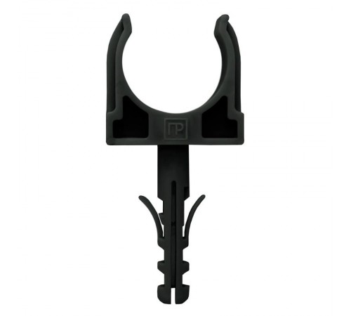 Крепеж-клипса с дюбелем черная д25 в малой упаковке (10шт/450шт уп/кор)  PR13.0305  Промрукав