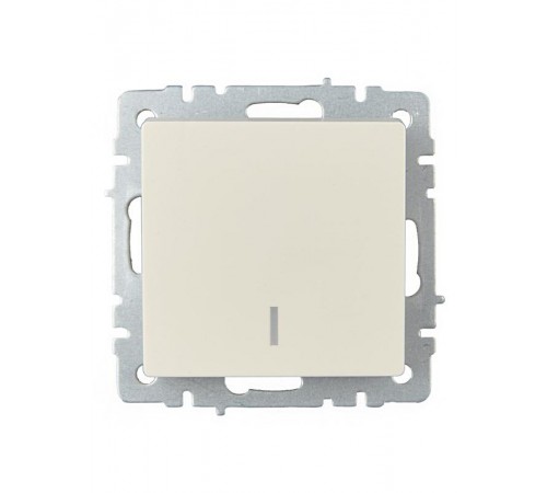 BRITE Выключатель 1-клавишный с индикацией 10А ВС10-1-1-БрКр бежевый  BR-V10-1-10-K10  IEK