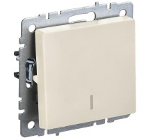 BRITE Выключатель 1-клавишный с индикацией 10А ВС10-1-1-БрКр бежевый  BR-V10-1-10-K10  IEK