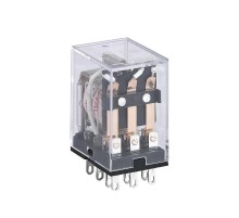 Промежуточное реле JZX-22F(В)/4Z PLU 4 конт.  с инд. LED и защитой от перенапр. 3А 24В DC (R)  285250  CHINT