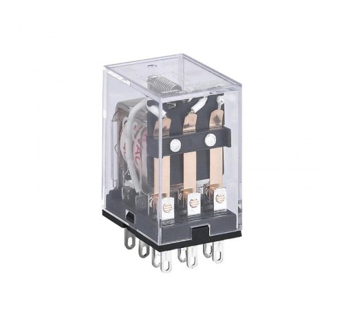 Промежуточное реле JZX-22F(В)/4Z PLU 4 конт.  с инд. LED и защитой от перенапр. 3А 24В DC (R)  285250  CHINT