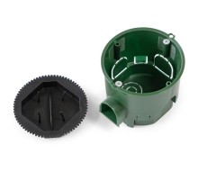 Коробка установочная 80-0550СКм углубленная безгалогенная (HF) 68х60 с саморезами и крышкой (8шт/уп)  80-0550СКм  Промрукав