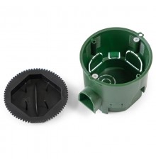 Коробка установочная 80-0550СКм углубленная безгалогенная (HF) 68х60 с саморезами и крышкой (8шт/уп)  80-0550СКм  Промрукав