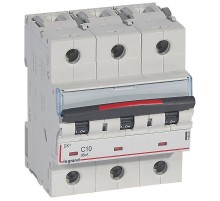 Выключатель автоматический трехполюсный DX3 10A C 36кА (4,5 мод)  410020  Legrand