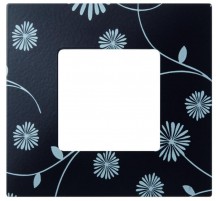 Simon 27 Накладка декоративная на рамку базовую, 1 пост, S27 Play, Extrem, чёрное и белое  2700617-802  Simon