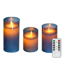 Комплект свечей декоративных  CL7-SET3-bu (3 свечи, пульт ДУ, син.)  .5060074  ФАZА