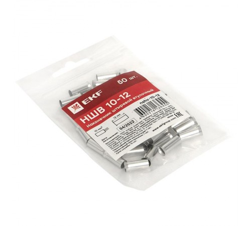 Наконечник штыревой втулочный НШв 10.0-12(уп50шт) EKF PROxima  nshv-10-12  EKF