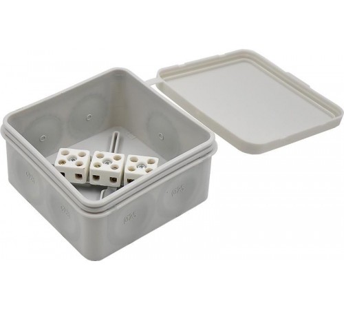 КРП 2404, Коробка разветвительная противопожарная (огнестойкая), серый 100х100х50  КРП 2404  HEGEL