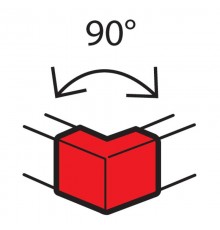 Внешний неизменяемый угол 90° - для кабель-каналов Metra 100x50  638012  Legrand