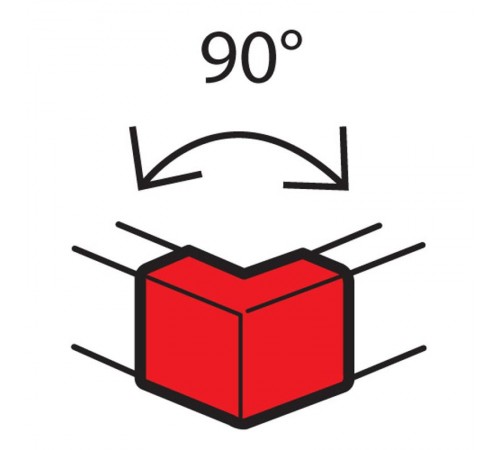 Внешний неизменяемый угол 90° - для кабель-каналов Metra 100x50  638012  Legrand