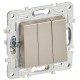 SKANDY Выключатель 3-клавишный 10А SK-V11Sh шампань  SK-V30-0-10-K37  IEK