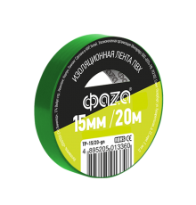 Изолента ПВХ ФАZА 15мм * 20м зеленая арт.5013360