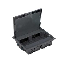 Simon CIMA 500 Люк на 4 модуля 500CIMA (8 модуля 45х45 мм), горизонт.подкл., глубина 69мм, посадка 250х327мм, серый  52050204-035  Simon