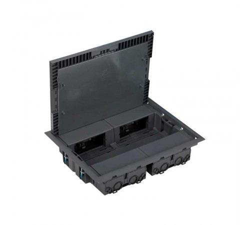 Simon CIMA 500 Люк на 4 модуля 500CIMA (8 модуля 45х45 мм), горизонт.подкл., глубина 69мм, посадка 250х327мм, серый  52050204-035  Simon