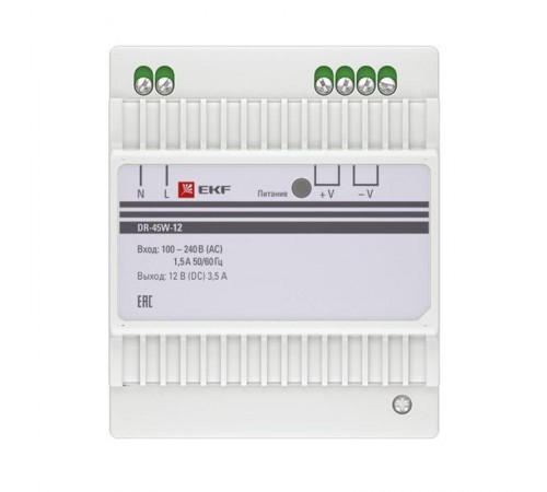 Блок питания 12В DR-45W-12 EKF PROxima   dr-45w-12   EKF