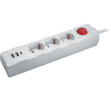 Удлинитель 61 455 NPE-USB01-03-180-ESC-3X1 с/з выкл.3 гн.1.8м USB2.1A 61455 Navigator