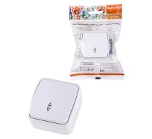 Переключатель на 2 направления 1-кл. открытой установки IP20 10А, белый "Дача" Народная  SQ1824-0003  TDM