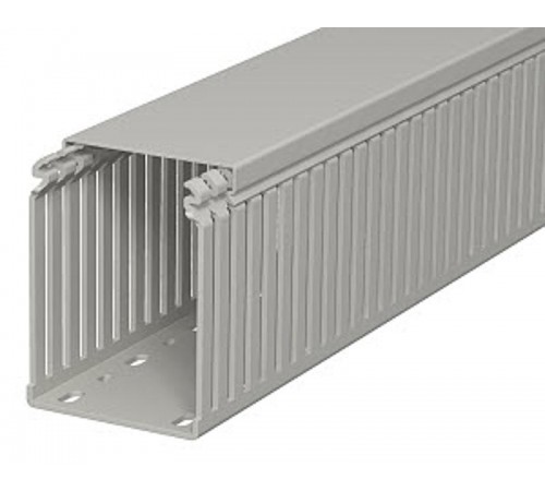 Кабель-канал перфорированный LKV 100x75x2000 мм ПВХ серый RAL7030  6178338  OBO Bettermann