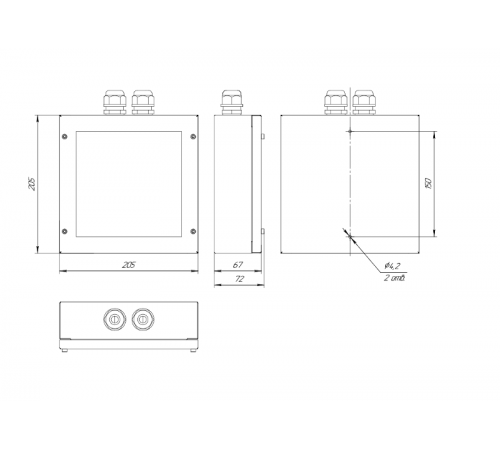 Указатель аварийный светодиодный BS-GARDA-71-S1-INEXI3 7,7Вт 1ч IP65 накладной постоянный  a16335  Белый свет