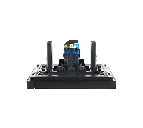 FORTE&PIANO Розетка комп. RJ45 кат.6 FP131 черный  FP-K10-2-K02  IEK