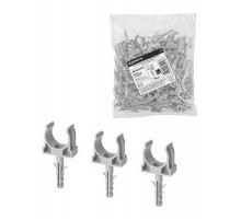 Крепеж-клипса для трубы 20 мм с дюбелем (100 шт.) серая   SQ0405-0092  TDM