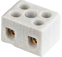 Клемма керамическая винтовая КВ 1,5 - 6 мм 2 пары контактов 24А до 350 °C КЗВ NTB-HCR-2-24/WH  61706  Navigator